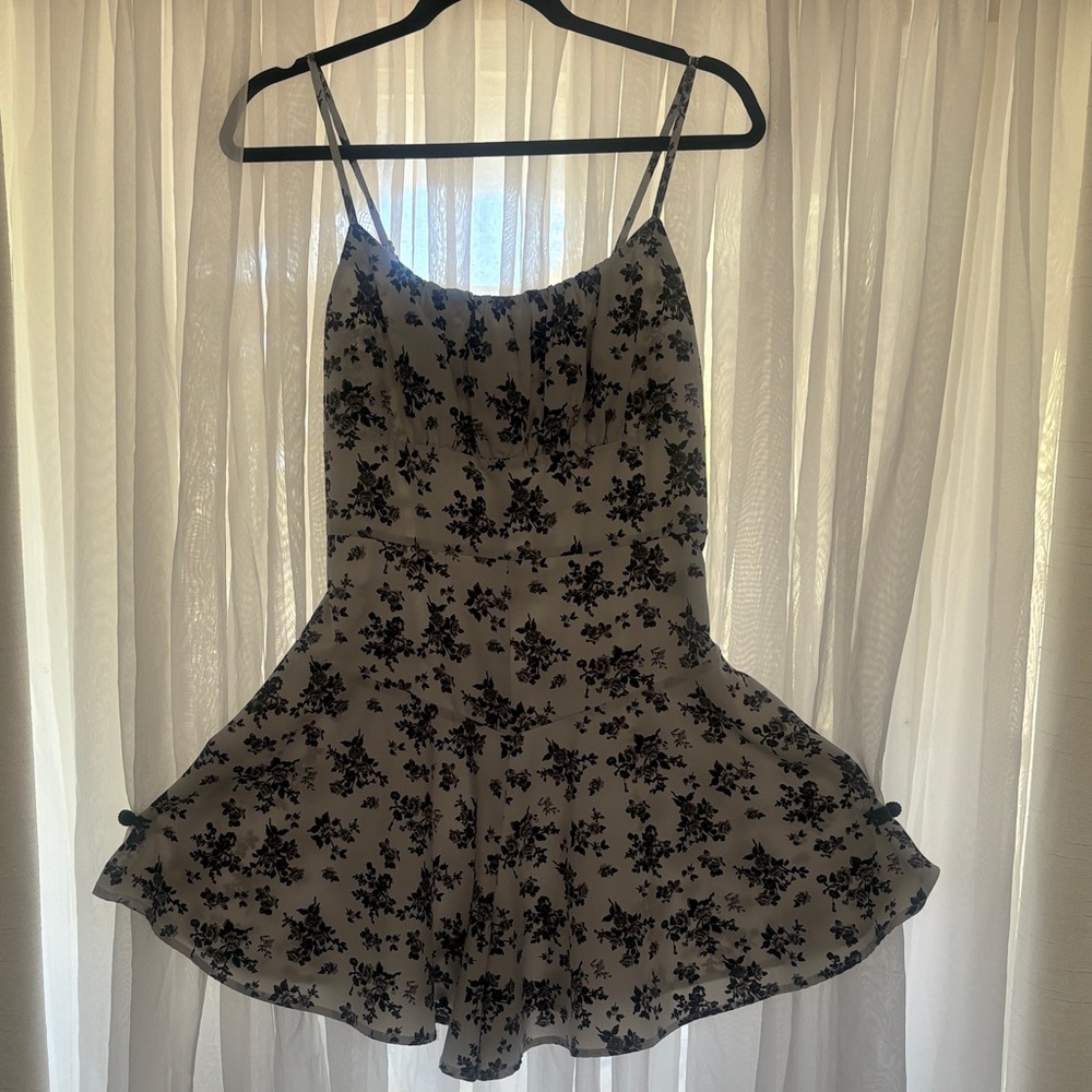 SHEIN Black Floral Jumpsuit